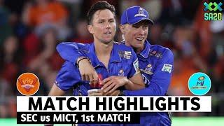 SEC vs MICT 1st Match SA20 2025 Highlights | SA20 Highlights 2025 | Cricket SA20 highlights today