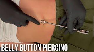 Belly Button Piercing | FULL PROCESS  #piercing #shorts