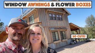 Changes To Our House: Rustic Window Awnings And Flower Boxes Look So Cute! (From Scraps)