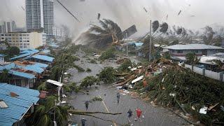 Now the Philippines is in ruins! Super Typhoon Pepito blows roofs off houses in Aurora