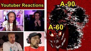 Youtubers react to A-60 and A-90 Jumpscares (Doors Hotel Update) (Part 2)