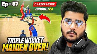 I Bowled a TRIPLE WICKET MAIDEN OVER! | Cricket 24 My Career Mode #57