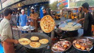 Breakfast in Kabul Afghanistan | Traditional street food | Rush Dumpukht | Morning Milk | parata