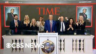 Trump rings opening bell, New Jersey residents demand drone answers, more | CBS News 24/7