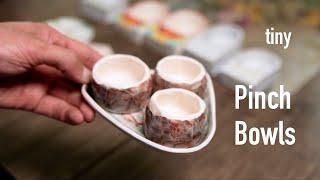 Making Ceramic Pinch Bowls and Small Tray. | Clay things | ASMR