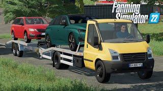 FS22 - Transporting new cars with LIZARD RUMBLER TOW CAR - Farming Simulator 2022 Car Mod Download