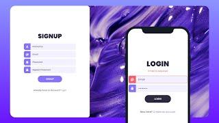 Login & Signup with HTML, CSS, JavaScript (form validation)