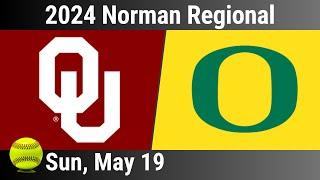 2024 May 19 - Softball - #2 Oklahoma vs Oregon - Norman Regional Finals - 20240519