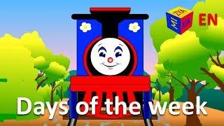 Learn the days of the week song with Choo-Choo Train. Educational cartoon for children kids toddlers