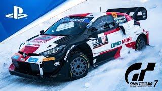 Gran Turismo 7!! #84 Kalle Rovanpera (Toyota Yaris GR WRC) At Lake Louise (Canada)!!