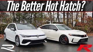 2024's HOTTEST Hatchback Showdown! Volkswagen Golf R vs FL5 Honda Civic Type-R