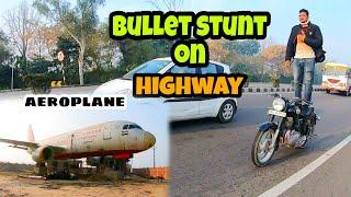 Best Bullet Stunt on Highway in India| Bullet Riding in Punjab|Aeroplane RESTAURANT Amritsar