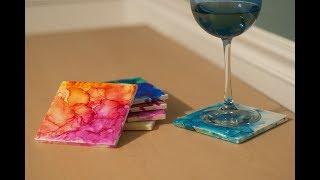 Brea Reese Alcohol Ink Coasters Tutorial - Kendall Mills Artist