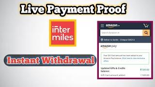 Live Payment Proof of Intermiles- Amazon pay voucher.