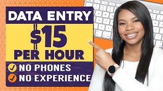  No Calls! $15/Hour Work-From-Home Data Entry Job (Company Will Train You!)