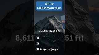 Can you name the 3 tallest mountains in the World? ️ #quiz #shorts #geographyquiz #mountains