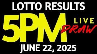 Lotto Result Today 5:00 pm draw June 22, 2025 Sunday LIVE