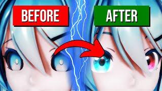 How To Create Beautiful Glowing Eyes Using MMD + PMX Editor [Beginner's Tutorial 2024]