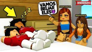 EU e MEU IRMÃOZINHO DORMIMOS na CASA das NOSSAS NAMORADAS e ISSO ACONTECEU... BROOKHAVEN Roblox