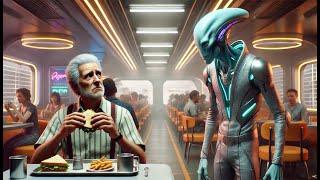 An 89-year-old Human man was humiliated by an Alien when he ordered a simple sandwich in a cafe when