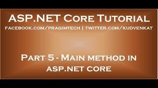 Main method in asp net core