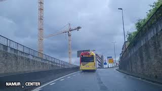 Driving tour, Namur_Huy Driving tour ,4k video,Belgium  ,Namur center ,liège, Driving  4k video