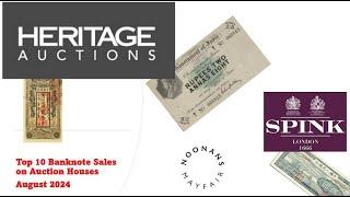 Top 10 Banknote Sales on Auction Houses in September 2024