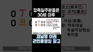 정축일주 특 #사주 #팔자 #사주팔자 #2024년 #갑진년 #일주론 #정축일주 #십이운성 #묘지