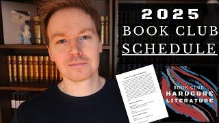 Revealing the Book Club Schedule for 2025 (Hardcore Literature)