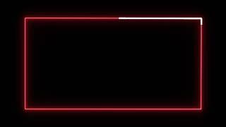 Glowing frame black screen | Neon light border | Frame template video background