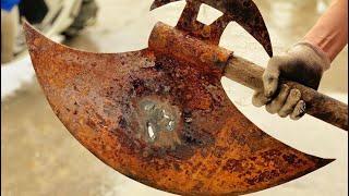 Restoration Viking Axe Battle Old | Restore AXE construction Antique