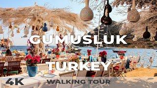 Gumusluk Bodrum Turkey  Walking Tour in 4K | Aegean Coast