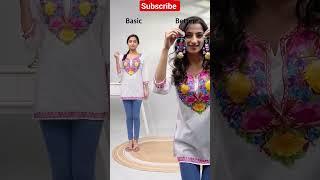 Basic vs Batter  ! Stylish girls Short kurti's ! girls Outfit ideas #fashion #girlstyle