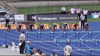 SASHA ZHOYA runs an Australian record in 110 meter hurdles !!! (13,08)