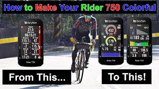 Bryton Rider 750 (Graphic User Interface Configuration)