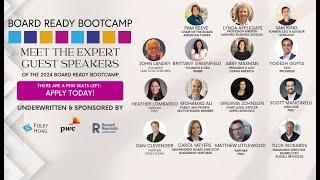 Board Ready Bootcamp Fall 2024- Hosted at PwC