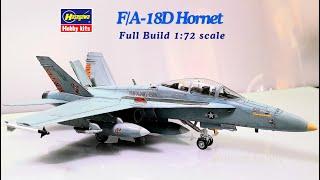 F-18D Hornet 1:72 scale Full build from Hasegawa