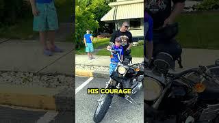 Most Wholesome Bike Interaction! (: @shane_and_wyatt/TT) #downsyndrome #wholesome #motorcycle