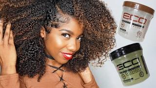 Part 2: How I Lay My Edges | Review of Eco Styler Black Castor & Flaxseed Gel and Coconut Oil Gel