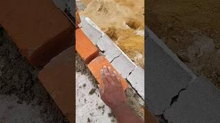 4 inch bricklaying methods  #construction #shortsfeed #bricklaying #brickwork #amazing #skills