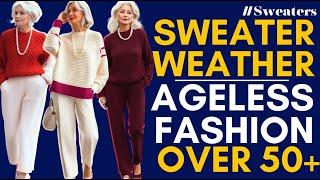 How To Style Casual Chic Winter Sweater Outfits For Women Over 50