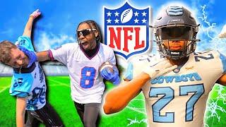 Playing Tackle Football vs PRO Football Player ELI MACK! (MUST WATCH)