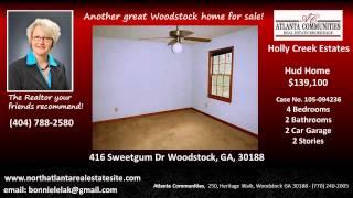 Woodstock  HUD Homes for Sale   404.788.2580  Holly Creek Estates Hud Home for Sale Woodstock GA