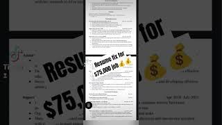 Resume fix for $75,000 tech sales job no sale experience  #shorts