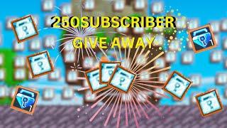 250 SUBSCRIBER GIVEAWAY!! GROWTOPIA