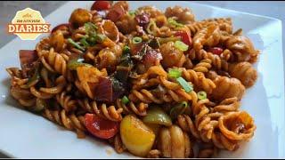 Indo Chinese Pasta Recipe | Chinese Sauce Pasta  | Quick and Easy Chinese Pasta