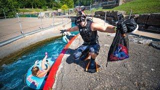 Exploring URBAN Tube Slide For Lost Treasure!! (Waterpark)| Jiggin' With Jordan