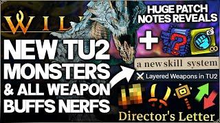 Monster Hunter Wilds - Weapon Buffs/Nerfs, TU2 Monsters, HUGE Changes & More - Collab Patch Notes!