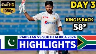 PAKISTAN VS SOUTH AFRICA 2nd TEST MATCH DAY 3 HIGHLIGHTS 2025 | PAK VS SA HIGHLIGHTS