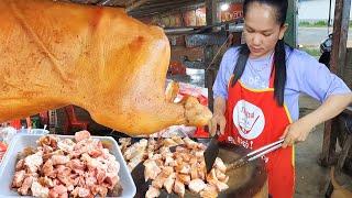 Popular Types of Beef! Delicious Roast Half Raw Beef - Cambodian Street Food